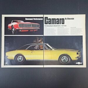 1966 67 Chevrolet Chevy Camaro SS 350 Rally Sport‎ Vintage Print Ad Convertible